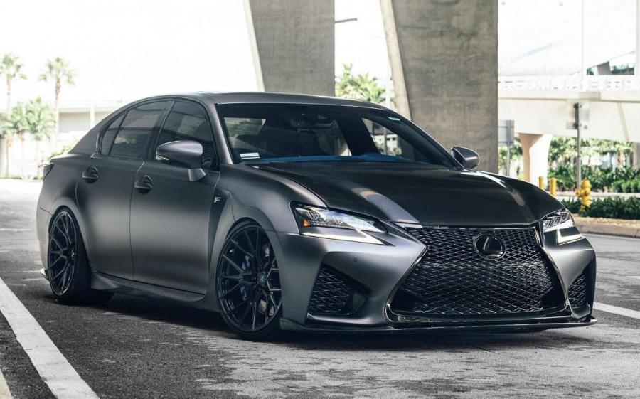 Lexus GS F on Voseen Wheels (M-X3) (Matte Black) '2019